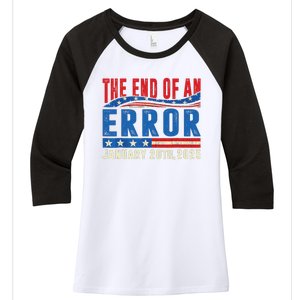 The End Of An Error January 20th 2025 Women's Tri-Blend 3/4-Sleeve Raglan Shirt