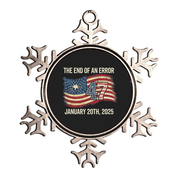 The End Of An Error January 20 2025 Inauguration Metallic Star Ornament