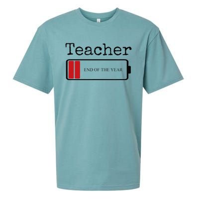 Teacher End Of The Year Drained Sueded Cloud Jersey T-Shirt