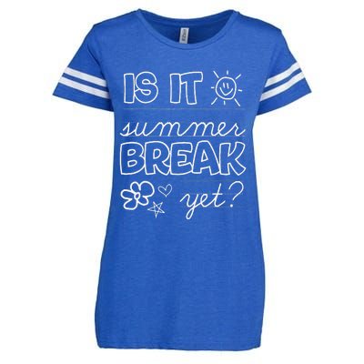 Teacher End Of Year Is It Summer Break Yet Last Day Enza Ladies Jersey Football T-Shirt