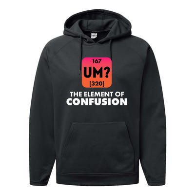 The Element Of Confusion Periodic Science Funny Performance Fleece Hoodie