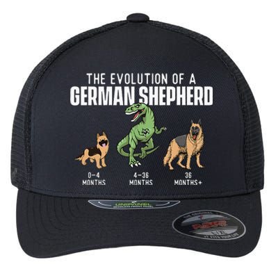 The Evolution Of A German Shepherd Dog Owner Pet Lover Flexfit Unipanel Trucker Cap