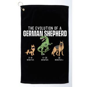 The Evolution Of A German Shepherd Dog Owner Pet Lover Platinum Collection Golf Towel