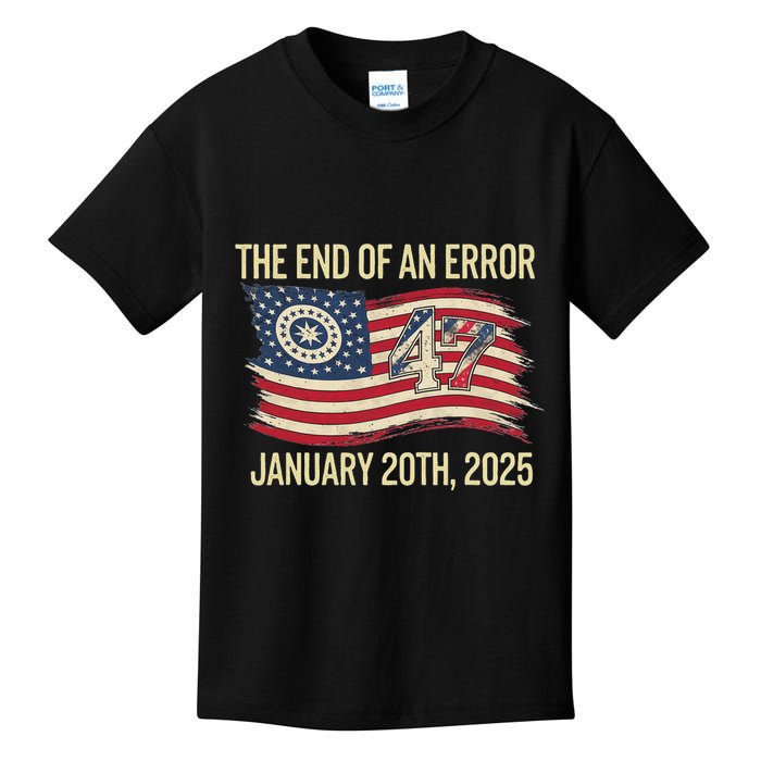The End Of An Error January 20 2025 Inauguration Kids T-Shirt