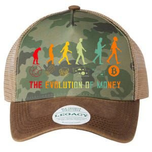 The Evolution Of Money Bitcoin Btc Crypto Cryptocurrency Legacy Tie Dye Trucker Hat