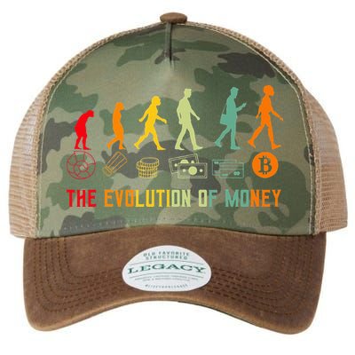 The Evolution Of Money Bitcoin Btc Crypto Cryptocurrency Legacy Tie Dye Trucker Hat
