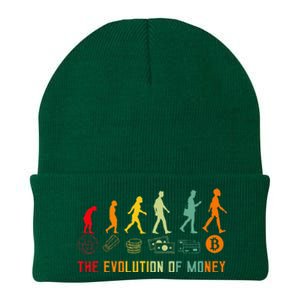 The Evolution Of Money Bitcoin Btc Crypto Cryptocurrency Knit Cap Winter Beanie