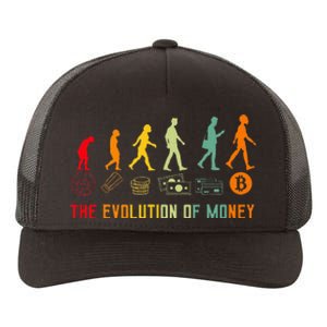 The Evolution Of Money Bitcoin Btc Crypto Cryptocurrency Yupoong Adult 5-Panel Trucker Hat