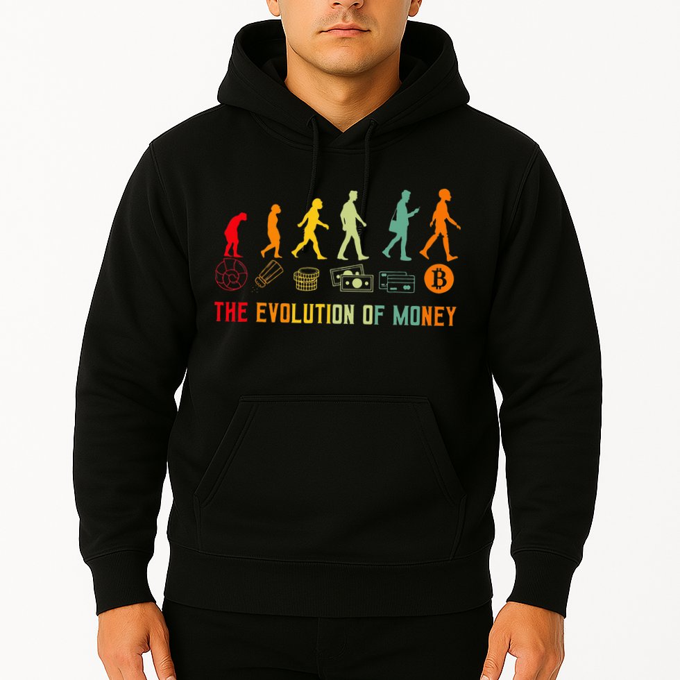 The Evolution Of Money Bitcoin Btc Crypto Cryptocurrency Hoodie