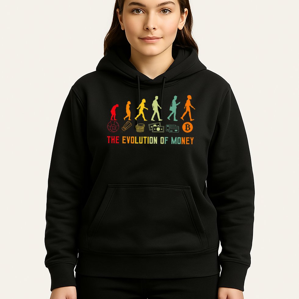The Evolution Of Money Bitcoin Btc Crypto Cryptocurrency Hoodie