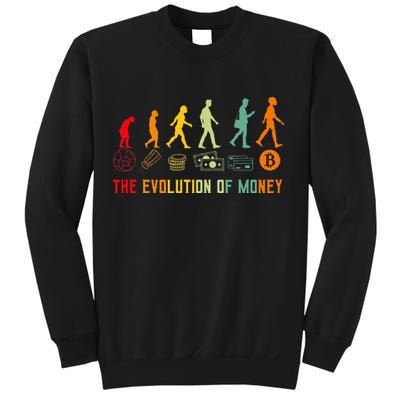 The Evolution Of Money Bitcoin Btc Crypto Cryptocurrency Sweatshirt