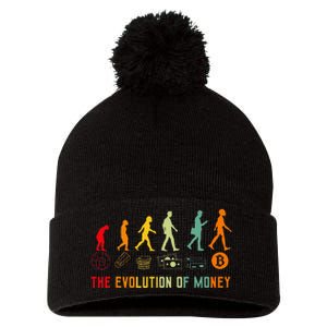 The Evolution Of Money Bitcoin Btc Crypto Cryptocurrency Pom Pom 12in Knit Beanie