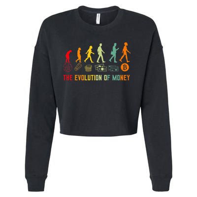 The Evolution Of Money Bitcoin Btc Crypto Cryptocurrency Cropped Pullover Crew