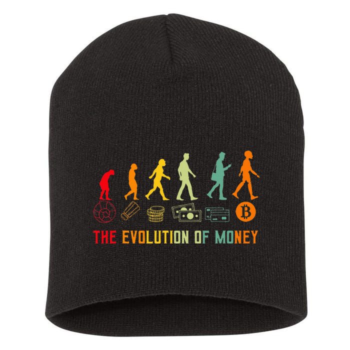 The Evolution Of Money Bitcoin Btc Crypto Cryptocurrency Short Acrylic Beanie