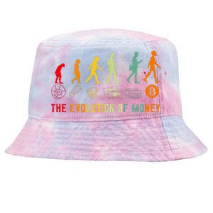 The Evolution Of Money Bitcoin Btc Crypto Cryptocurrency Tie-Dyed Bucket Hat