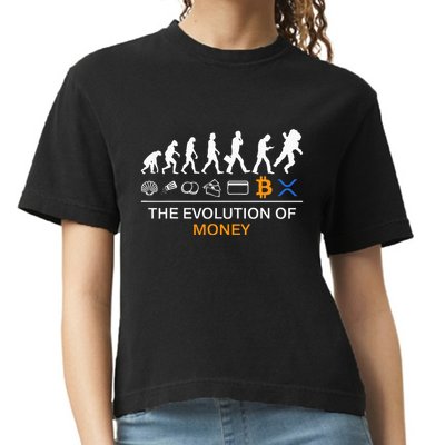 The Evolution Of Money Bitcoin Ripple Xrp To The Moon Comfort Colors Boxy T-Shirt