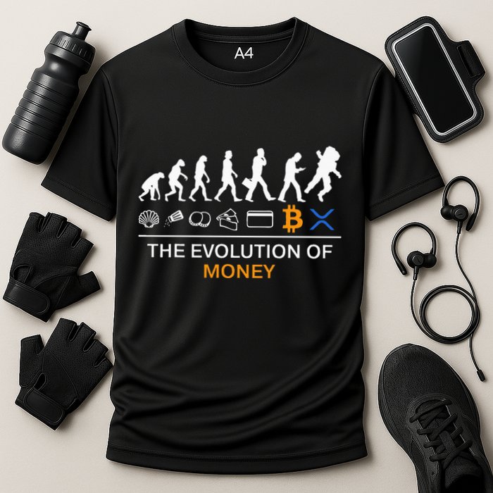 The Evolution Of Money Bitcoin Ripple Xrp To The Moon Performance Shirt