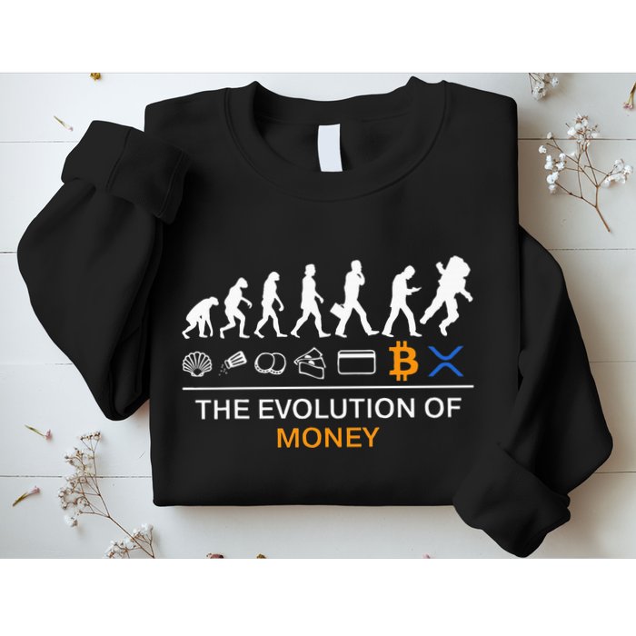 The Evolution Of Money Bitcoin Ripple Xrp To The Moon Sweatshirt