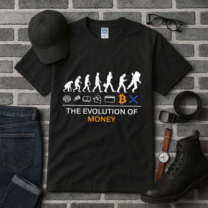 The Evolution Of Money Bitcoin Ripple Xrp To The Moon Tall T-Shirt