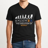 The Evolution Of Money Bitcoin Ripple Xrp To The Moon V-Neck T-Shirt