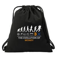The Evolution Of Money Bitcoin Ripple Xrp To The Moon Drawstring Bag