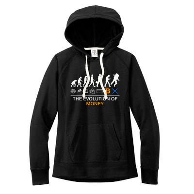 The Evolution Of Money Bitcoin Ripple Xrp To The Moon Women's Fleece Hoodie