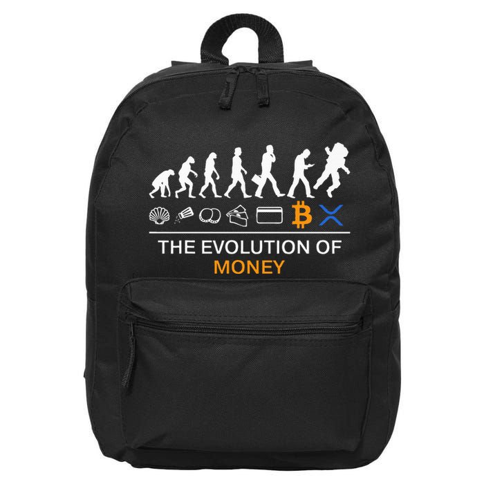 The Evolution Of Money Bitcoin Ripple Xrp To The Moon 16 in Basic Backpack