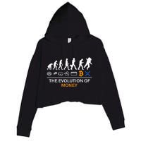 The Evolution Of Money Bitcoin Ripple Xrp To The Moon Crop Fleece Hoodie