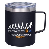 The Evolution Of Money Bitcoin Ripple Xrp To The Moon 12oz Stainless Steel Coffee Mug