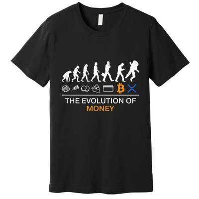The Evolution Of Money Bitcoin Ripple Xrp To The Moon Premium T-Shirt