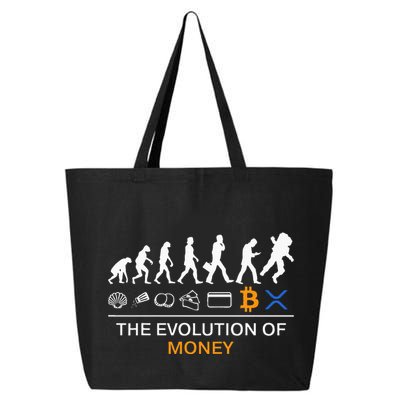 The Evolution Of Money Bitcoin Ripple Xrp To The Moon 25L Jumbo Tote
