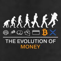The Evolution Of Money Bitcoin Ripple Xrp To The Moon 25L Jumbo Tote