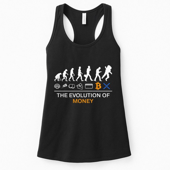 The Evolution Of Money Bitcoin Ripple Xrp To The Moon Womens Tank Top