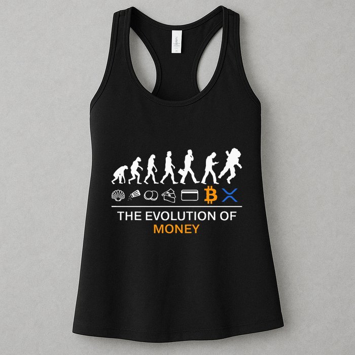 The Evolution Of Money Bitcoin Ripple Xrp To The Moon Womens Tank Top
