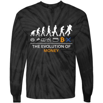 The Evolution Of Money Bitcoin Ripple Xrp To The Moon Tie-Dye Long Sleeve Shirt
