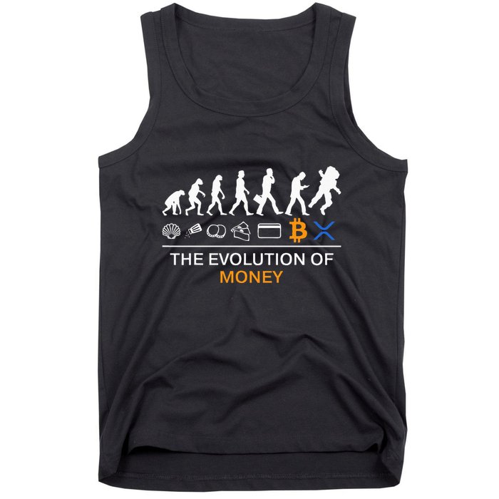 The Evolution Of Money Bitcoin Ripple Xrp To The Moon Tank Top