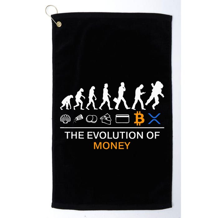 The Evolution Of Money Bitcoin Ripple Xrp To The Moon Golf Towel