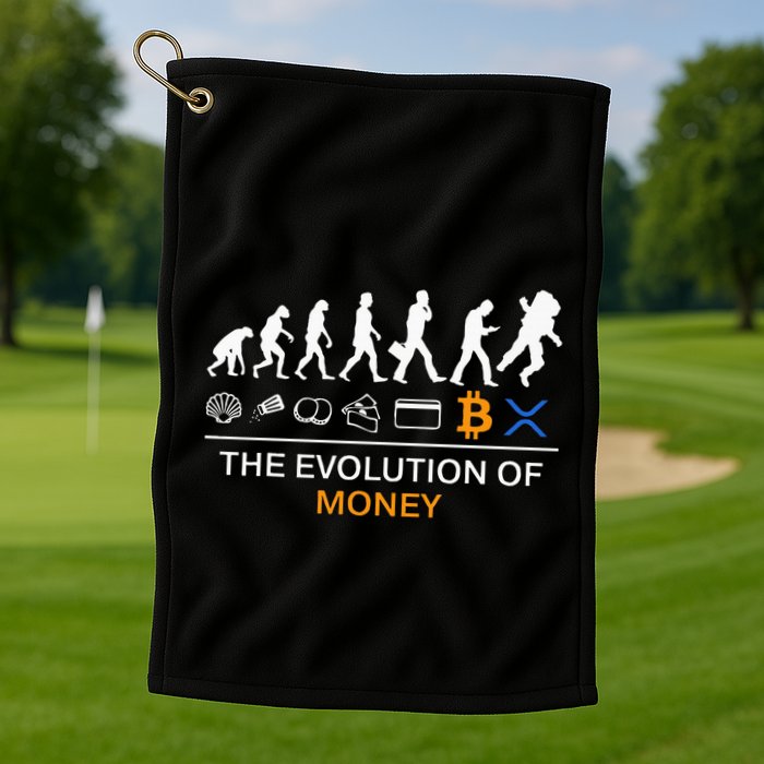 The Evolution Of Money Bitcoin Ripple Xrp To The Moon Golf Towel