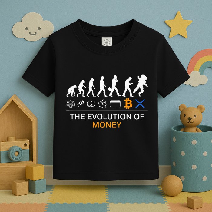 The Evolution Of Money Bitcoin Ripple Xrp To The Moon Toddler T-Shirt