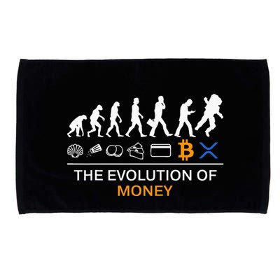 The Evolution Of Money Bitcoin Ripple Xrp To The Moon Microfiber Hand Towel