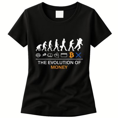The Evolution Of Money Bitcoin Ripple Xrp To The Moon Womens T-Shirt