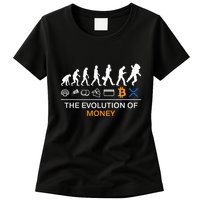 The Evolution Of Money Bitcoin Ripple Xrp To The Moon Womens T-Shirt