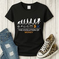 The Evolution Of Money Bitcoin Ripple Xrp To The Moon Womens T-Shirt