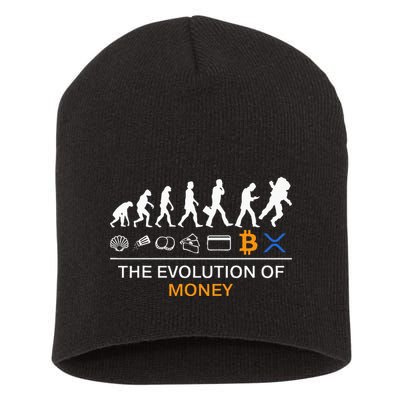The Evolution Of Money Bitcoin Ripple Xrp To The Moon Short Acrylic Beanie
