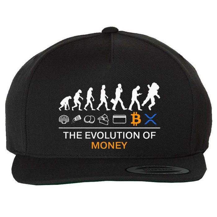 The Evolution Of Money Bitcoin Ripple Xrp To The Moon Wool Snapback Cap