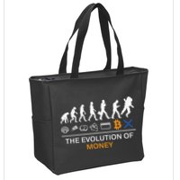 The Evolution Of Money Bitcoin Ripple Xrp To The Moon Zip Tote Bag