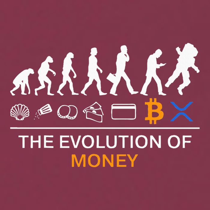 The Evolution Of Money Bitcoin Ripple Xrp To The Moon 16oz Travel Tumbler