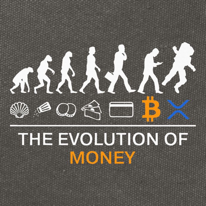 The Evolution Of Money Bitcoin Ripple Xrp To The Moon Cotton Canvas Backpack