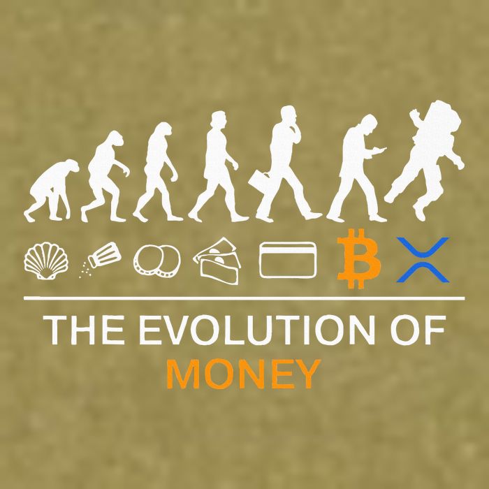 The Evolution Of Money Bitcoin Ripple Xrp To The Moon Garment-Dyed Women's Muscle Tee