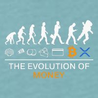 The Evolution Of Money Bitcoin Ripple Xrp To The Moon Sueded Cloud Jersey T-Shirt
